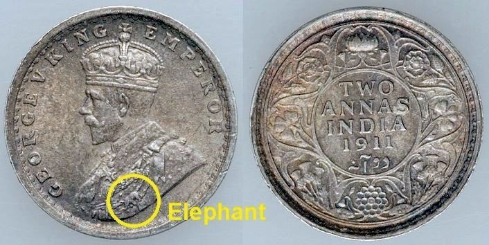 The-Elephant-Of-The-1911-Two-Anna-Indian-Coin